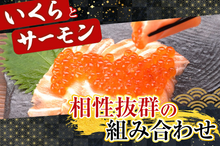 いくら醤油漬け70g×1P・刺身用トラウトサーモン(背)300～400g×1本 A-14224