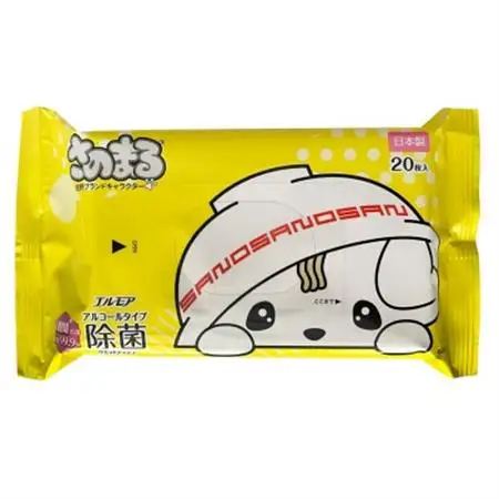 さのまる×エルモア除菌99.9%ウエットティシュ アルコールタイプ 20枚×20パック_日用品   _【1372638】