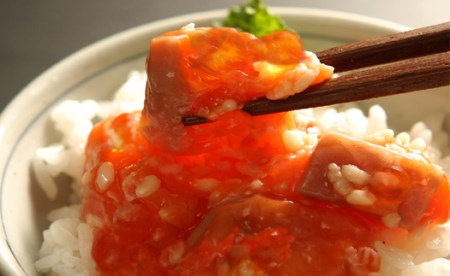 No.2195　福島名産 鮭の味（鮭のこうじ漬け詰合せ）「紅葉漬」140ｇ×２個、「民謡漬」３切入り（約135g）×４個