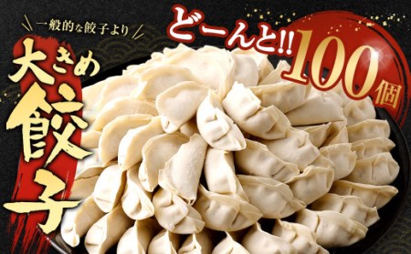【訳あり】【国産冷凍生餃子】大きめ餃子100個＆おまけとんこつラーメン10食付き 合計4kg
