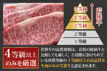 【福井のブランド牛肉】若狭牛 サーロインステーキ用 510g(170g×3枚)