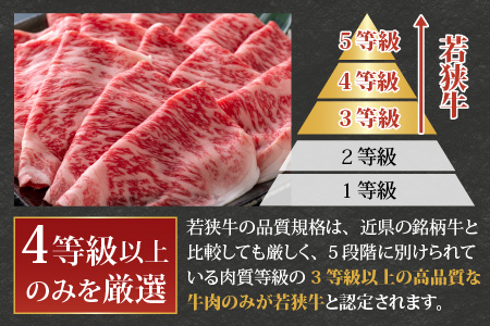 【福井のブランド牛肉】若狭牛ロースor肩ロース肉 しゃぶしゃぶ用 500g(250g×2パック)【4等級以上】