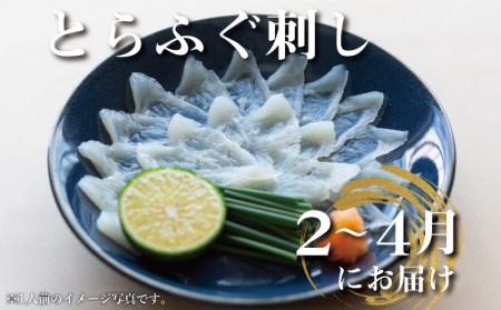 【刺身】　定期便4回 季節のふぐ刺身 4人前