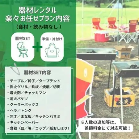 彩湖・道満グリーンパークBBQガーデン器材レンタル楽々お任せプラン4人分_旅行券・チケット   _【1370459】
