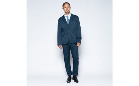 【ふるなび限定】メンズ テーラードライトジャケット「ワークウェアスーツ」スーツに見える作業着　丸洗い可 ストレッチ 速乾 部屋干し可 撥水 シワになりにくい　ネイビー FN-Limited-SP ファッション 服 男性  M