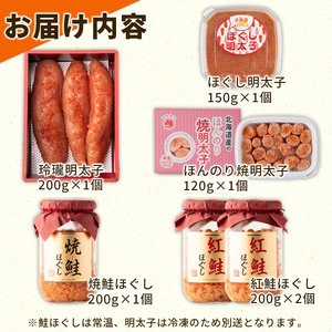 鮭ほぐしと明太子 ごはんのお供セット 計1070g