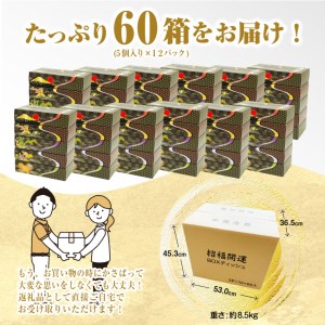 招福開運ボックスティッシュ100W 5箱×12パック60箱パルプ100％ 贈答 お祝い [sf002-260]