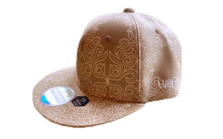 AINU CAP アイヌ 文様 キャップ 帽子 ML ベージュ F5F-0202