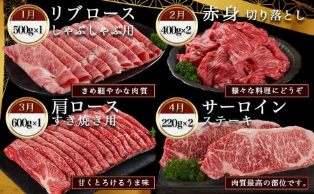 黒毛和牛食べ尽くし10ヶ月定期便_TAC10-4201_(都城市) 黒毛和牛 しゃぶしゃぶ/焼肉/ステーキ/すき焼き/牛すじ 10ヶ月間毎月お届け 定期便 牛肉 急速冷凍 黒毛和牛食べ尽くし10ヶ月定期便