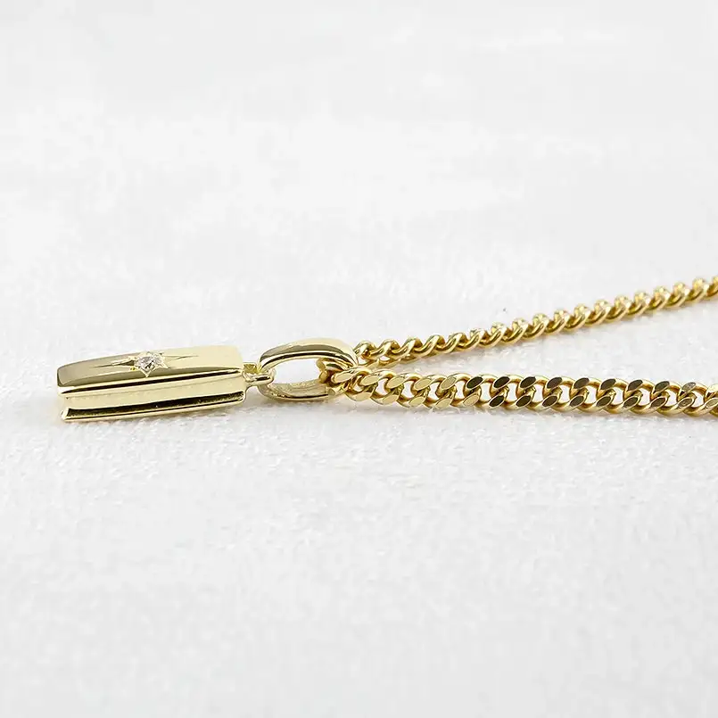 18金 ペンダントトップ ダイヤ k18 ネックレス ダイヤモンド 18k ゴールド イエローゴールドK18 後光留め バーネックレス シンプル ジュエリー 山梨県 昭和町 管理番号221102101dymba SWAA076
