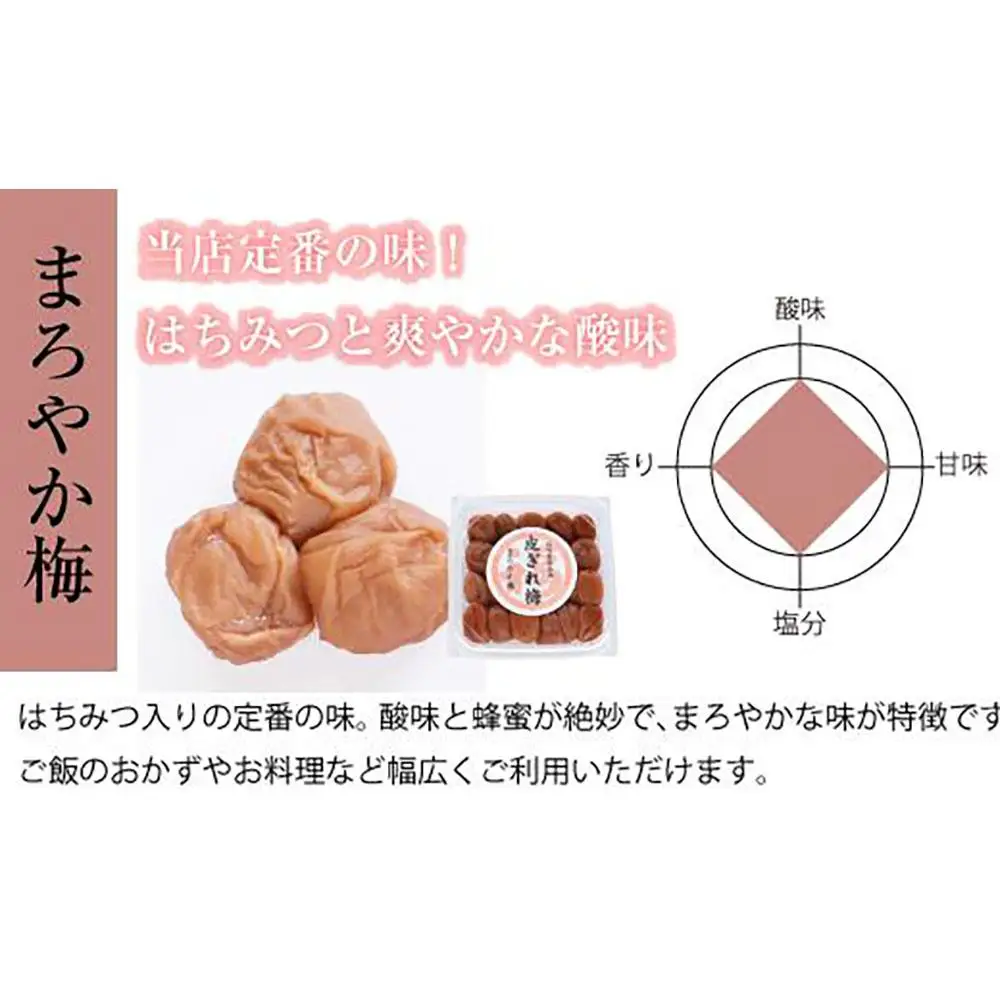 訳あり はちみつ梅干 まろやか梅 皮切れ450g×2パックセット 紀州南高梅 産地直送