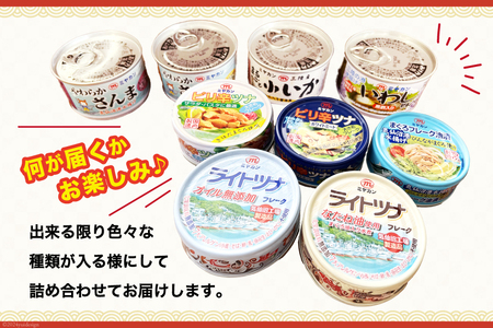 訳あり お任せ缶詰 人気10缶セット ツナ缶 [ミヤカン 宮城県 気仙沼市 20563805]