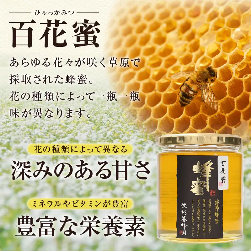 【数量限定】国産百花蜜(500g×1瓶)北海道浜中町産_H0031-100