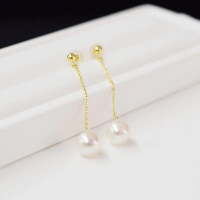 S101-240_天草産 7.5mm - 8mm アメリカン ピアス あこや真珠 ホワイトピンク スタッド 揺れる 花珠級