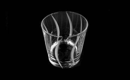 浅草切子 Bar’s Glass「ウェーブ オールド」2個セット 化粧箱入り_0012-041-T04