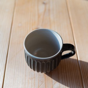 しのぎのマグカップ 大 るり色 食器 カップ 陶芸品 工芸品 木と土calm プレゼント ギフト クリスマス お誕生日 結婚祝い 下関市 GQ007