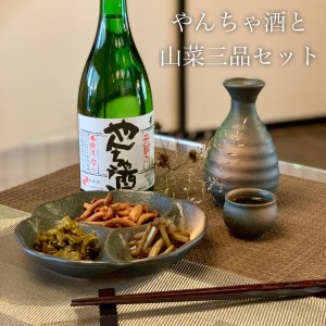 やんちゃ酒と山菜佃煮の瓶詰め３品セット[Q1745]
