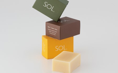 SOL.ハンドメイドフェイスソープNO. 1：SOL 保存料不使用 無着色料 無香料 天然由来 顔用 身体用 国産 茶の実油配合 皮脂汚れ 古い角質 保湿 自然な茶の実の香り 