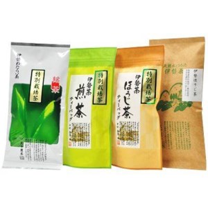 伊勢茶 緑茶 煎茶 ほうじ茶 ティーバッグ ４品セット ／ お茶 茶葉 日本茶 伊勢 特別栽培 無農薬茶 
