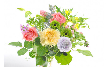 【6回定期便】”松竹梅の松セット”届いたら、いつもの花瓶に入れるだけ！ 簡単管理 の おしゃれ ブーケ ♪初回 花瓶 付き、毎回延命剤付き！！ 生花 花 花束