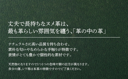 マネークリップ（ヌメ革・グリーン）　BK068