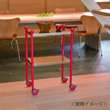 ステンレスワゴン・レッド_雑貨     雑貨・日用品  日用品 _【1368104】