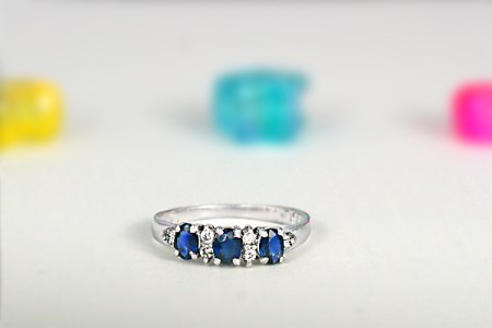 サファイア リング 0.6ct 0.6カラット K10 10金 ホワイトゴールド （12078） [山梨 指輪 リング サファイア ホワイトゴールド ゴールド ジュエリー ダイヤモンド ] 山梨県 甲斐市 BR-30