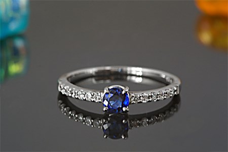 サファイア リング 0.35ct 0.35カラット イエローゴールド ホワイトゴールド K18 18金 （13395） [山梨 指輪 リング サファイア イエローゴールド ホワイトゴールド ダイヤモンド ゴールド ジュエリー] 山梨県 甲斐市 BR-31