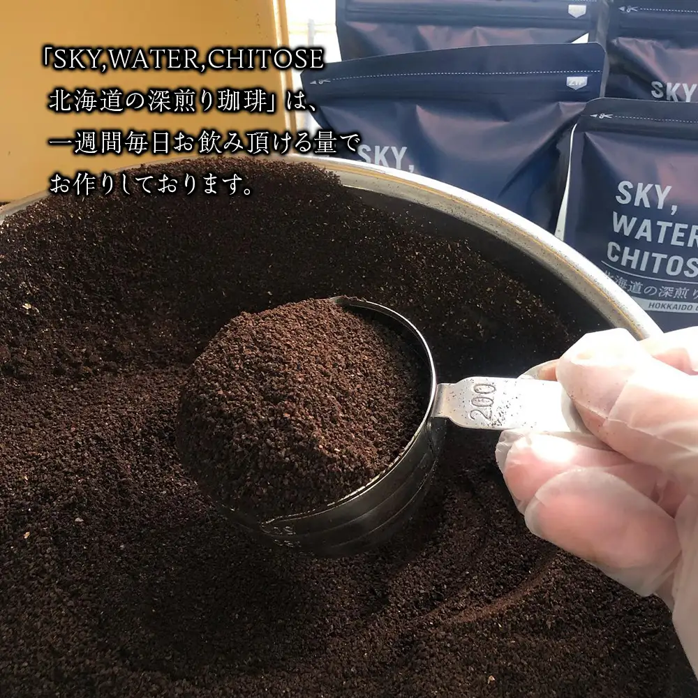 SKY,WATER,CHITOSE 北海道の深煎り珈琲(100g)×3パック