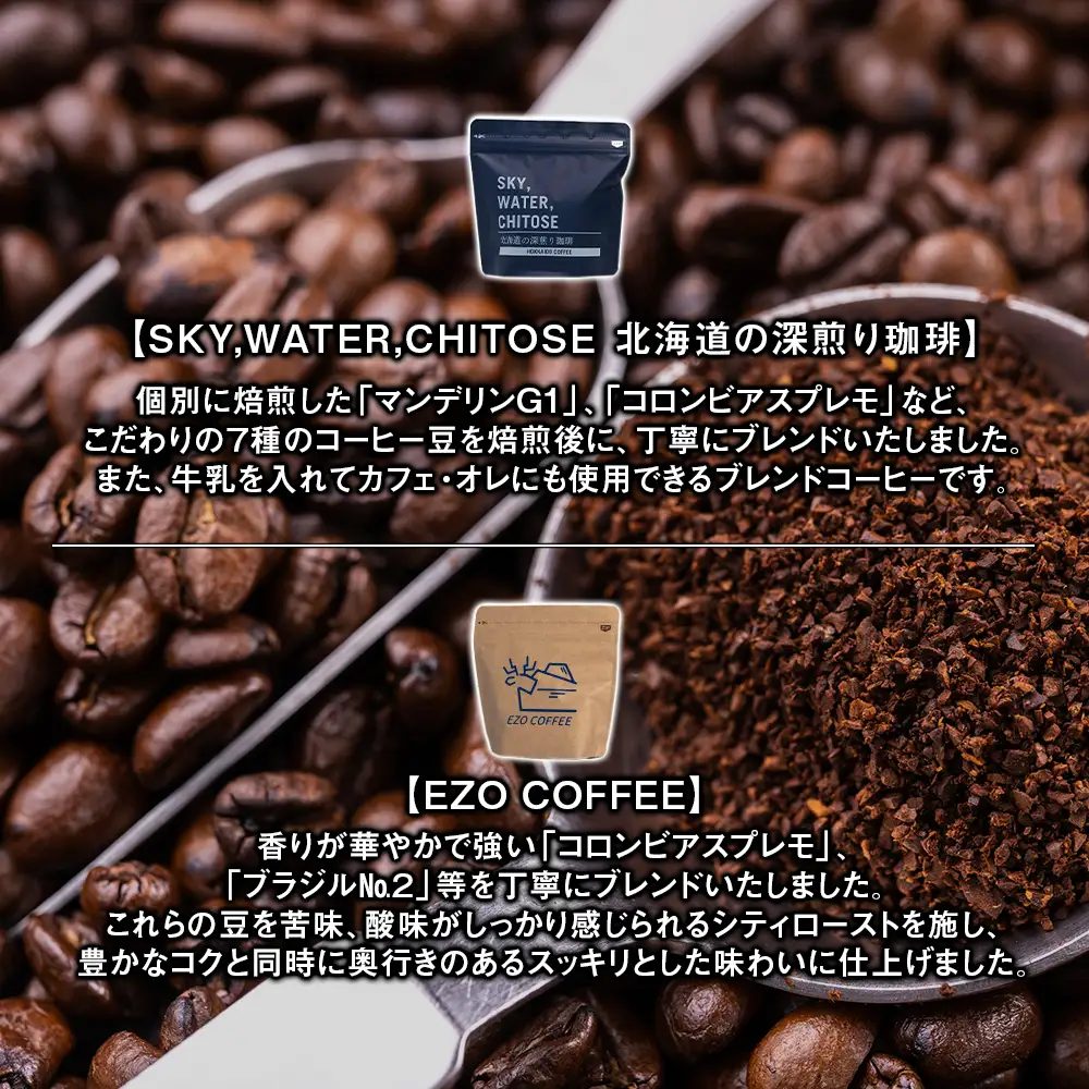 【定期便 3カ月】千歳の珈琲 飲み比べセット 合計600ｇ
