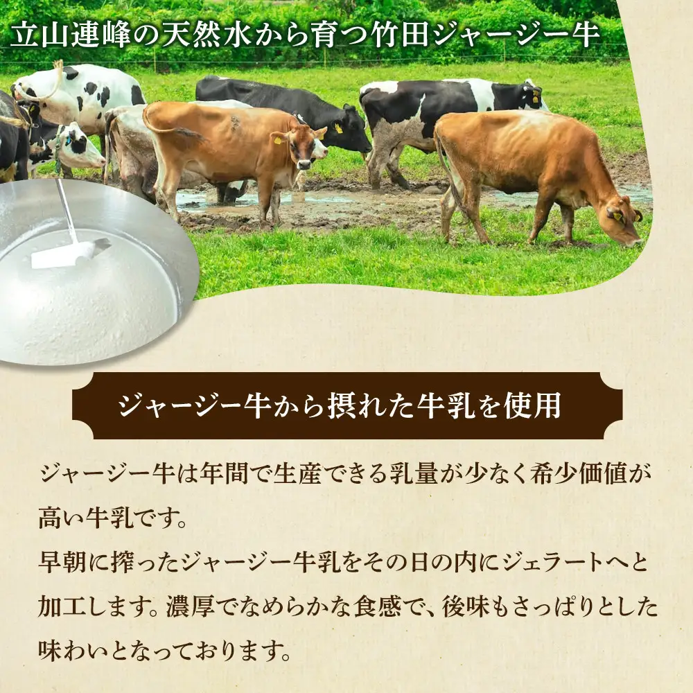 ジャージー牛乳の濃厚ジェラート！竹田ジェラート｜濃厚ミルク味｜2000ml