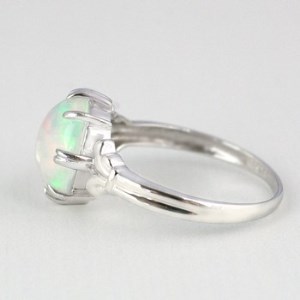 オパール リング 1.5ct 1.5カラット K18 18金 ホワイトゴールド （16638） [山梨 指輪 リング オパール ホワイトゴールド ゴールド ジュエリー] 山梨県 甲斐市 BR-33