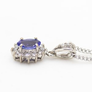 タンザナイト ペンダント 0.3ct 0.3カラット K10 10金 ホワイトゴールド （13403） [山梨 ペンダント ネックレス タンザナイト ホワイトゴールド ゴールド ジュエリー ダイヤモンド] 山梨県 甲斐市 BR-61