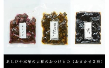 奈良漬 詰め合わせ（3種）と人気の大和のお漬物（3種）セット あしびや本舗 U-26 奈良漬け