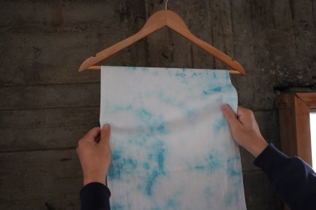 染め物手ぬぐいセット(ピンク、ブルー、イエロー) 