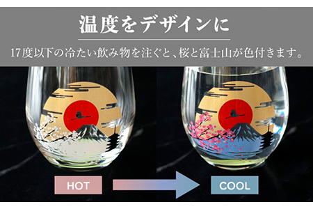 温度で変化する器 × 蓄光『月光 冷感 富士山』【丸モ高木陶器】 [TBA147]