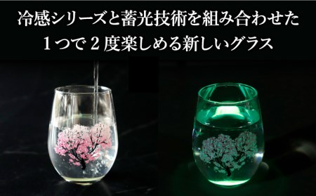 温度で変化する器 × 蓄光『月光 冷感 桜』【丸モ高木陶器】 [TBA151]
