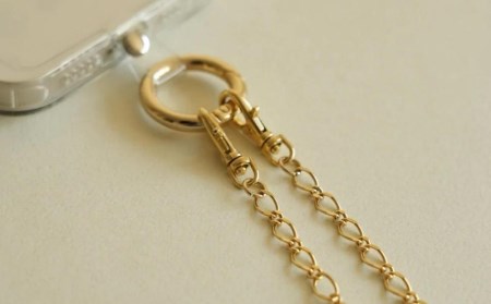 【LENERAオリジナルスマートフォンショルダー】 smartphone shoulder - perch - / gold