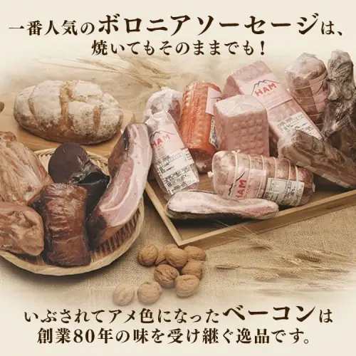 二の岡ハム ボロニアソーセージ 1040g×2本 | ソーセージ 肉 豚肉