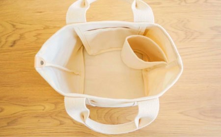 オリジナルミニトートバッグ 17cm × 19cm × 16cm 帆布 トートバック 無地 ドリンクホルダー ポッケ付きトートバック シンプル 丈夫 [+salt (プラスソルト)] 【011S079】