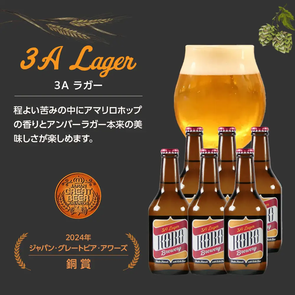 3Aラガー　６本セット　クラフトビール