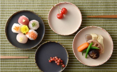【波佐見焼】撥水花散らし お皿 セット 食器 皿 【長十郎窯】 [AE05] 波佐見焼