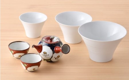 【波佐見焼】湯呑み 急須 いれこ椀 含む オリジナルセットアップ商品 食器 皿 【浜陶／マルミツ】 [NB49] 波佐見焼