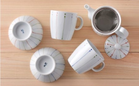 【波佐見焼】ティーポット マグカップ 茶碗 角皿 含む オリジナルセットアップ商品 食器 皿 【協立陶器／団陶器】 [NB56] 波佐見焼