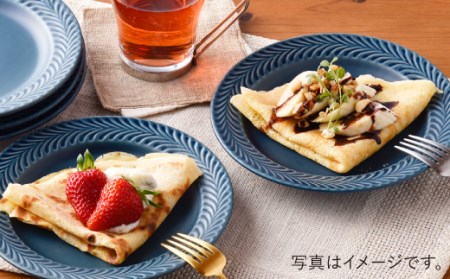 【波佐見焼】ローズマリー (デニム)5.5寸 プレート 5枚セット 食器 皿 【福田陶器店】 [PA186]  波佐見焼