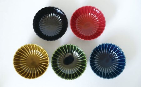【波佐見焼】花しのぎ 小鉢 5色セット 食器 皿 【団陶器】 [PB18] 波佐見焼