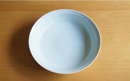 【白山陶器】【美しいレリーフ模様】よしず彫 盛鉢 1ピース 青白釉 ボウル 食器 皿 【波佐見焼】 [TA76] 波佐見焼