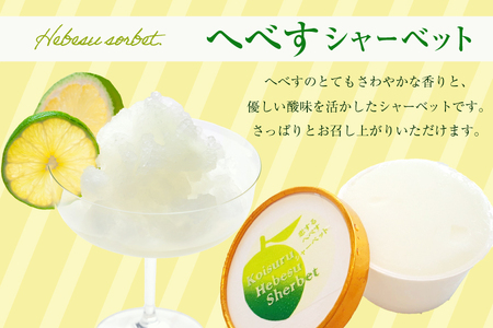 アイス へべすのシャーベット4個 & 人気の手作りアイス4種 計8個 [マエダ製菓 宮崎県 日向市 452060803]