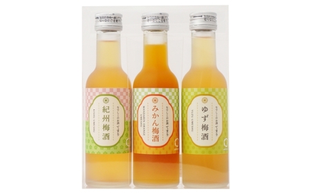 梅酒 なでしこのお酒「てまり」3種飲み比べセット 180ml (紀州梅酒/みかん/ゆず) / 紀州南高梅 ウメシュ 和歌山 お酒 梅 酒 うめ ウメ 飲み比べ  【kis138A】