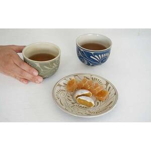 ＜受注生産品＞唐草手碗＜緑＞｜沖縄　やちむん　人気